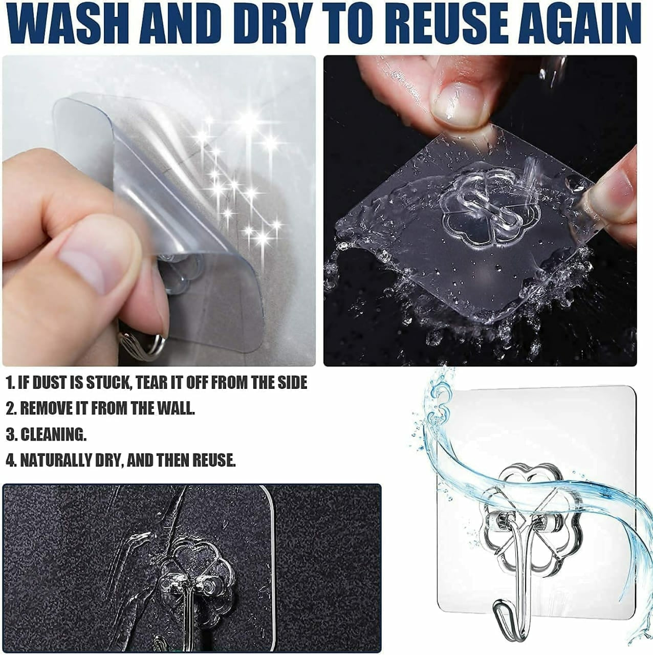 Self Adhesive Hooks-Nail Free Wall Hook No-Drill