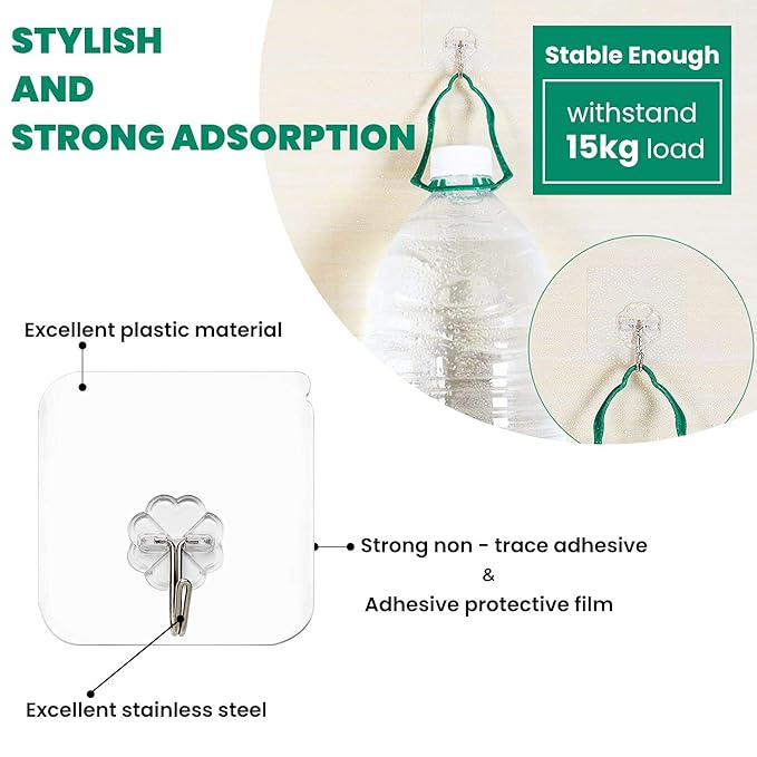 Self Adhesive Hooks-Nail Free Wall Hook No-Drill