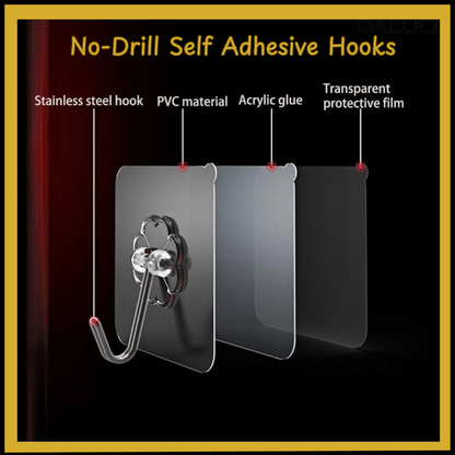 Self Adhesive Hooks-Nail Free Wall Hook No-Drill