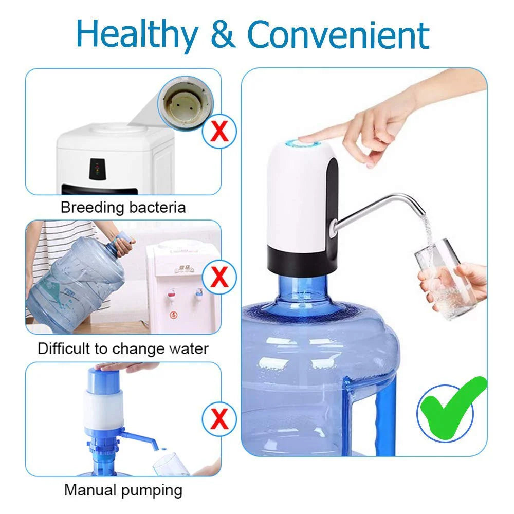 Automatic Wireless Water Bottle Can Dispenser Pump